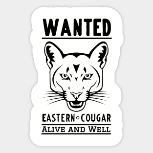Wanted Alive and Well Eastern Cougar Sticker